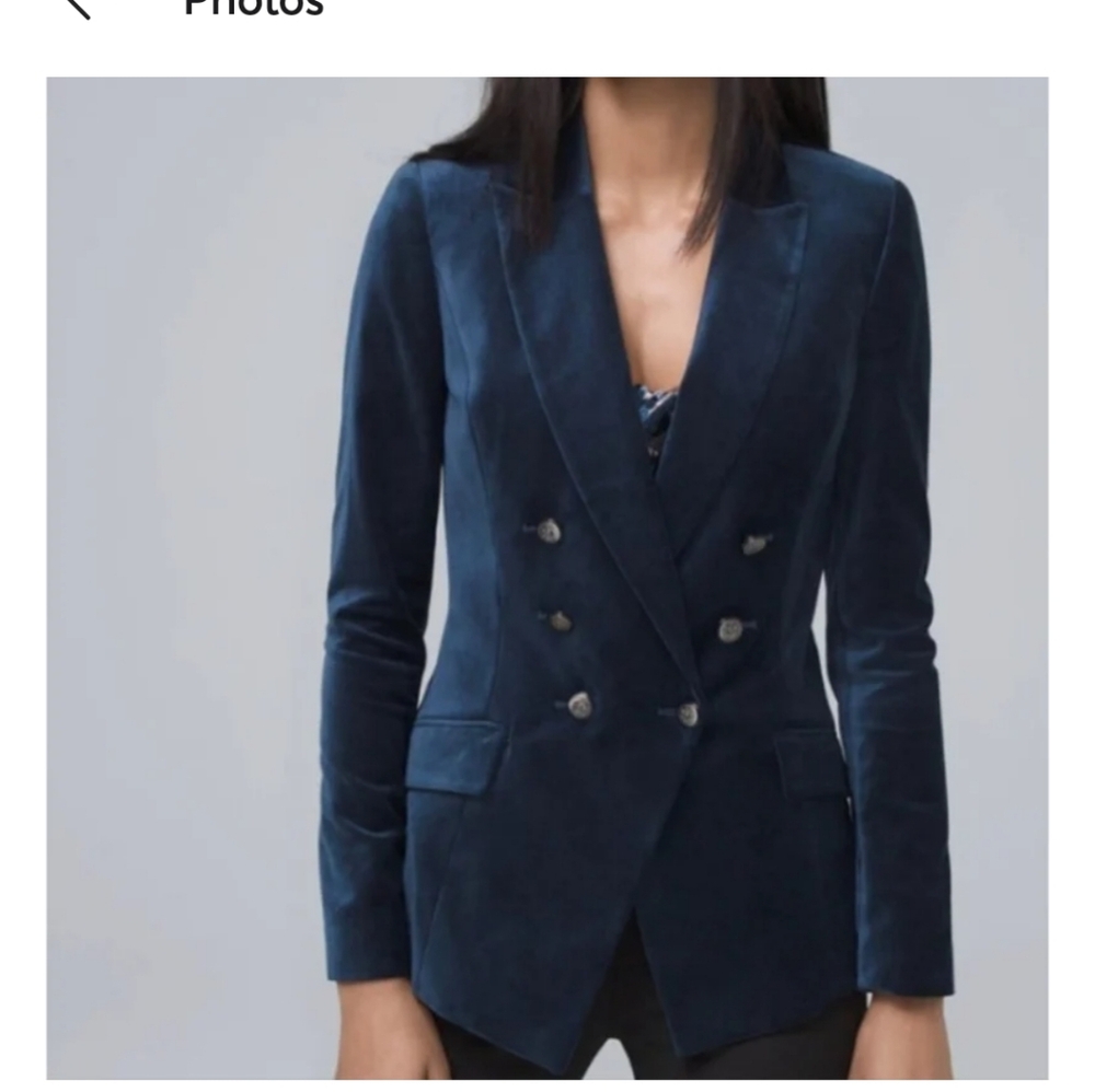 White house black market velvet blazer